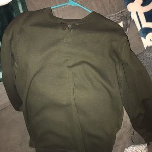 Army green pullover shirt